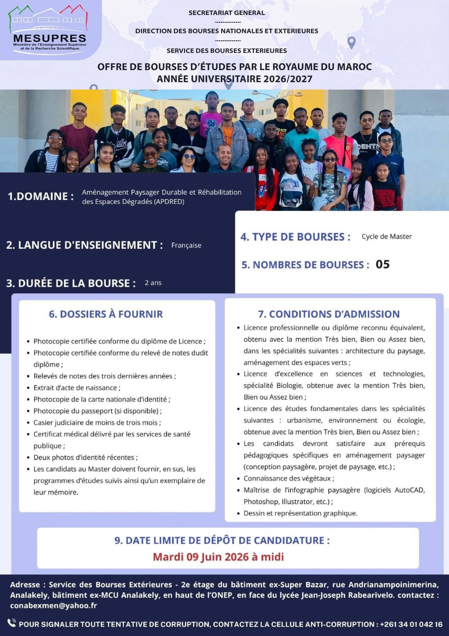 MESUPRES | Offre de bourses d'études