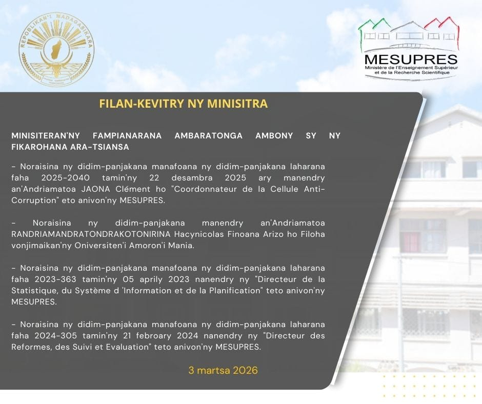 Conseil des ministres mesupres