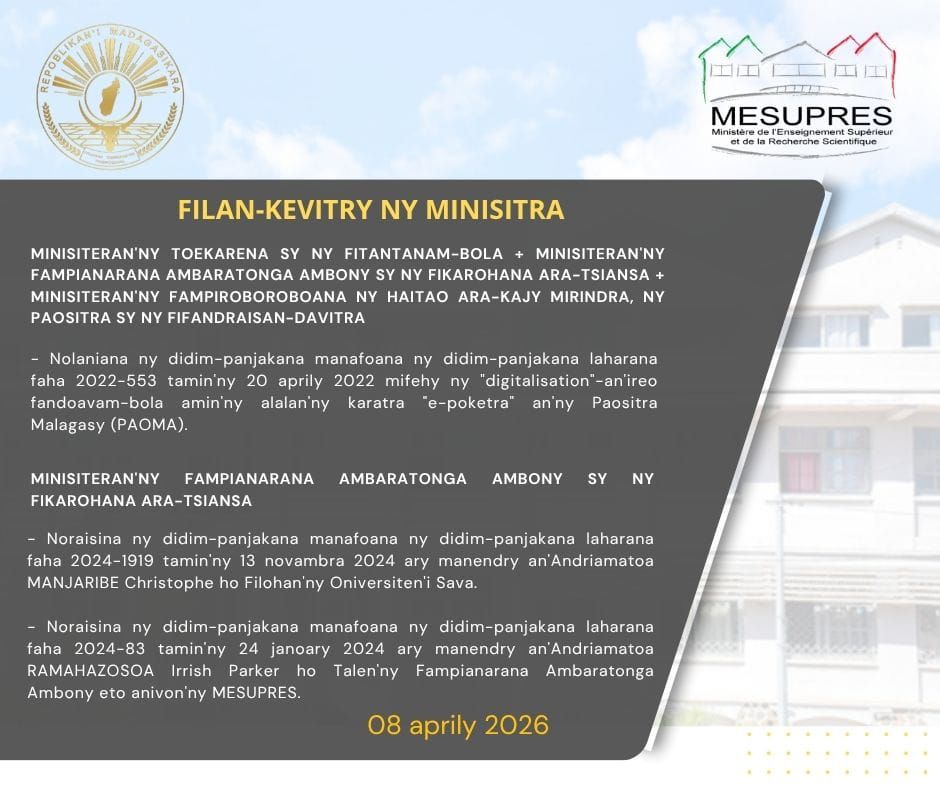 Conseil des ministres mesupres