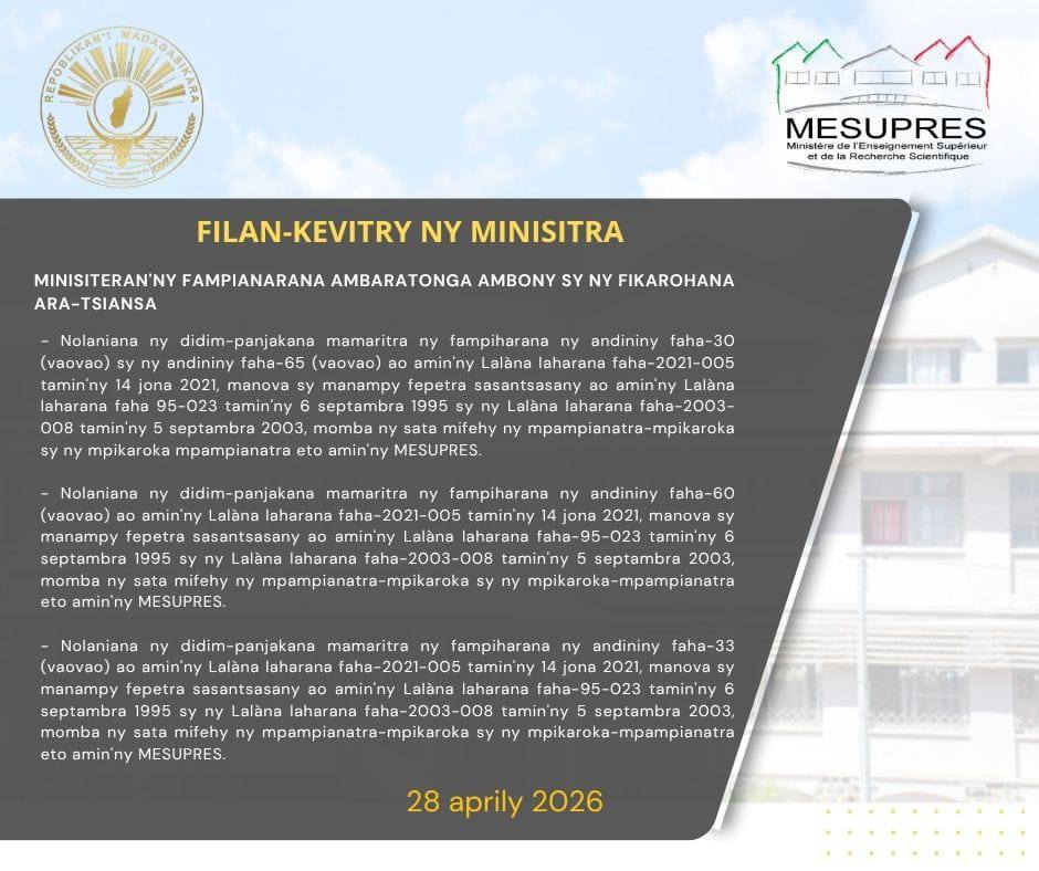 Conseil des ministres mesupres