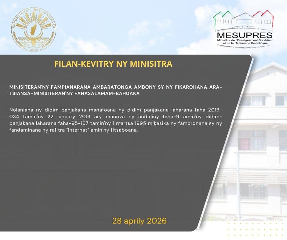 Conseil des ministres mesupres