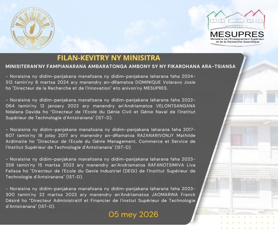 Conseil des ministres mesupres
