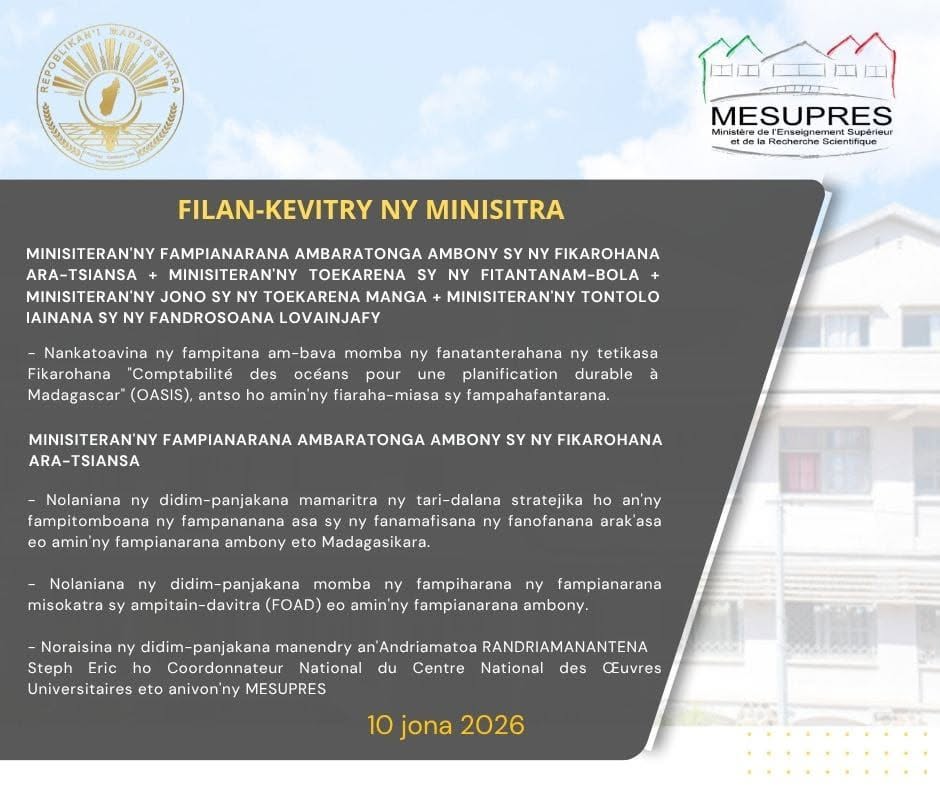 Conseil des ministres mesupres