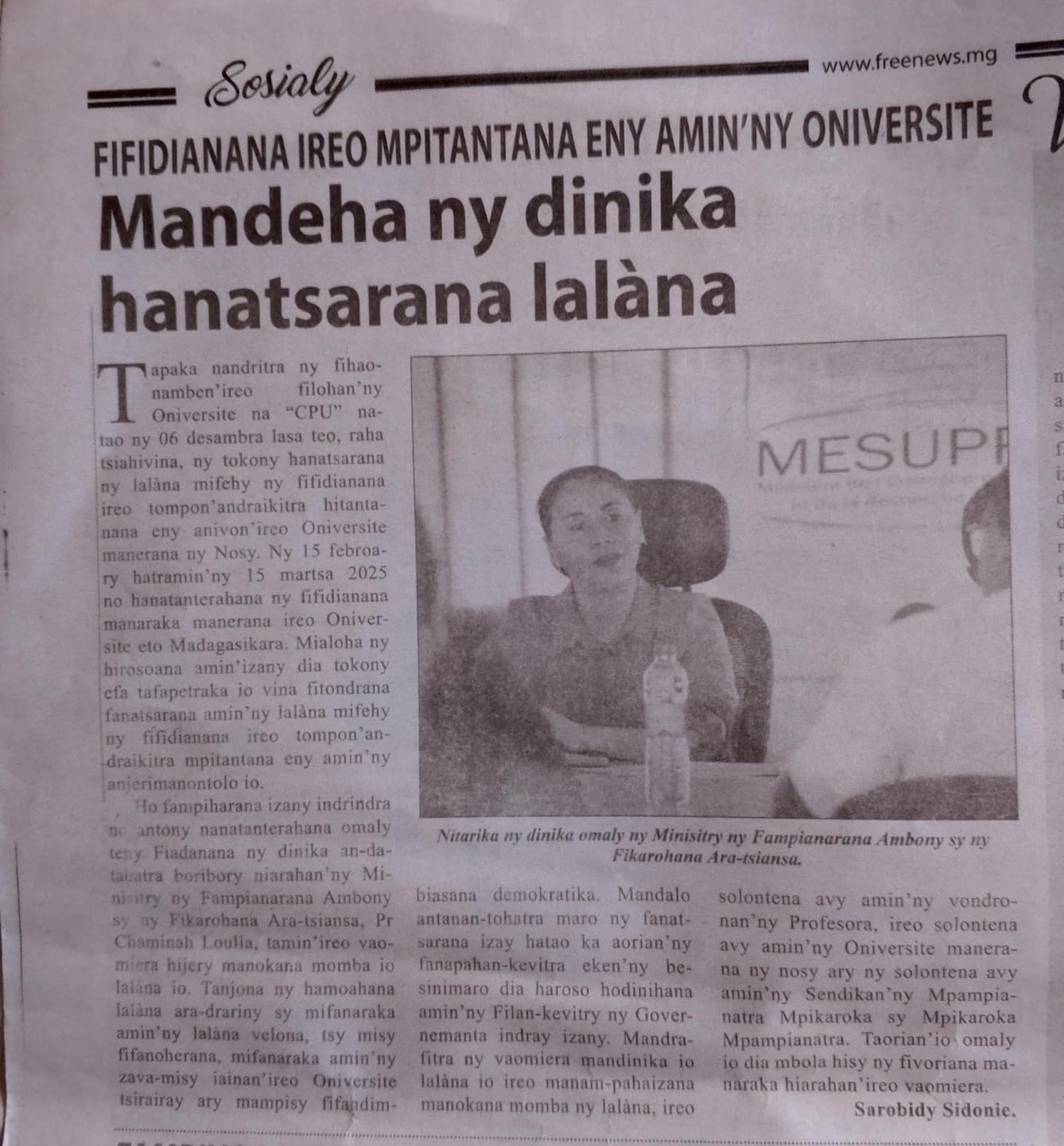 coupure journal mesupres