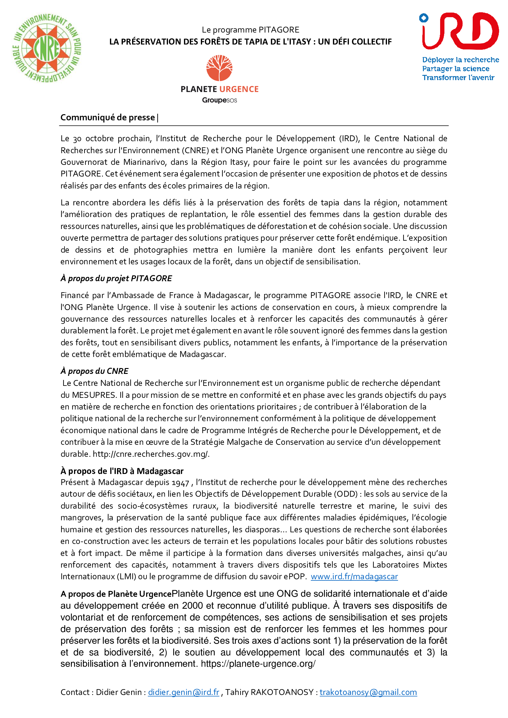 Programme PITAGORE