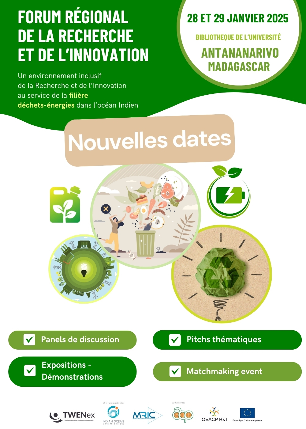 Forum Régional de la Recherche et de l'Innovation du 28 et 29 janvier 2025 à Antananarivo